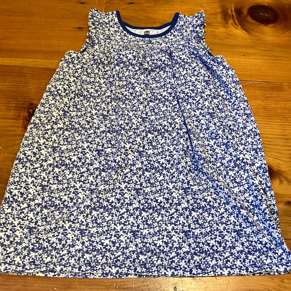 TEA COLLECTION 12 Tiny Violet Floral Print Dress Ruffled Sleeve - Picture 1 of 5